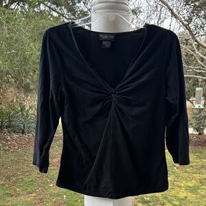 Style & Co. Elegant Black Twist Top